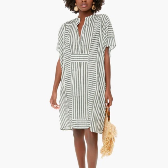 Tuckernuck Other - Moss Stripe Emerson Short Caftan